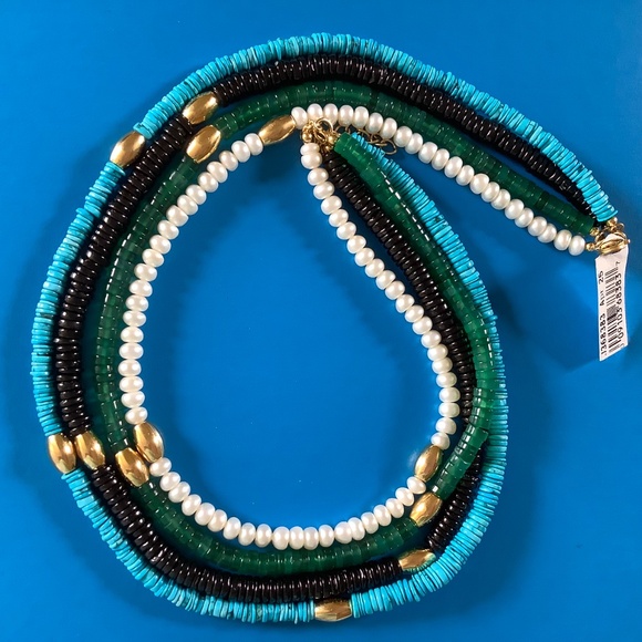 Affinity Gems Multi-Layer Beaded Necklace, Gold-tone Over Sterling Silver - Picture 8 of 16